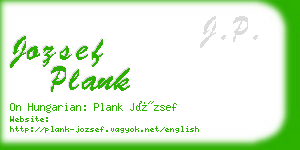 jozsef plank business card